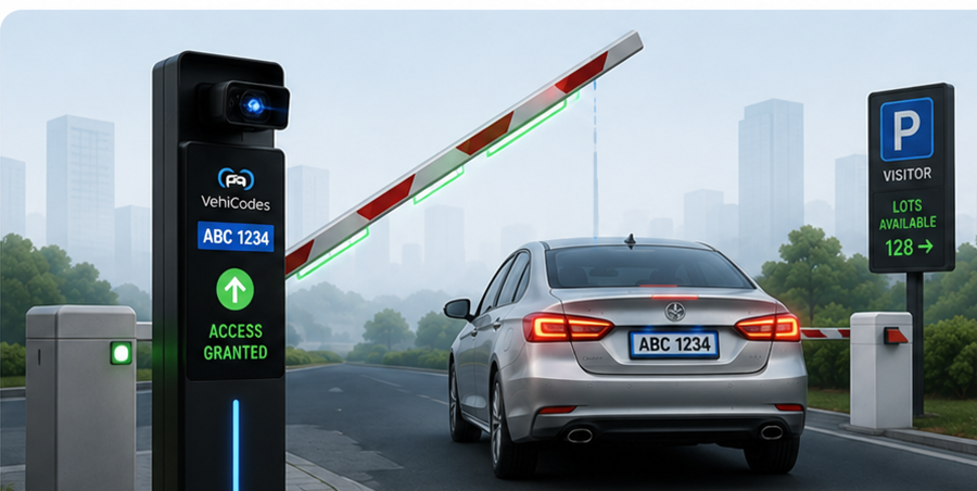 VehiCodes barrier and vehicle access control